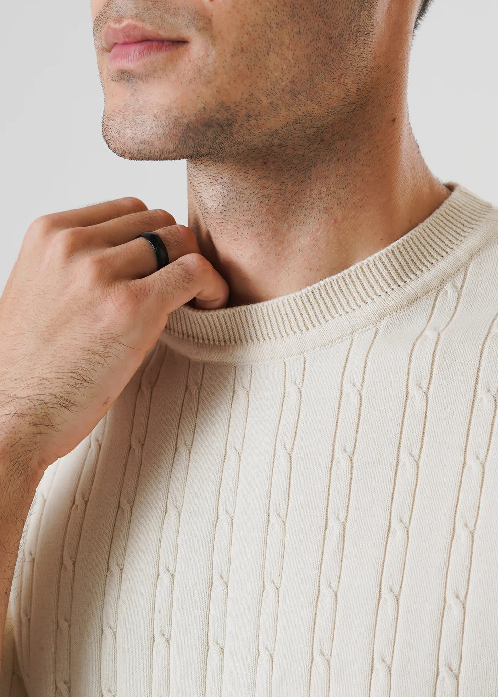CABLE KNIT T-SHIRT KORA
