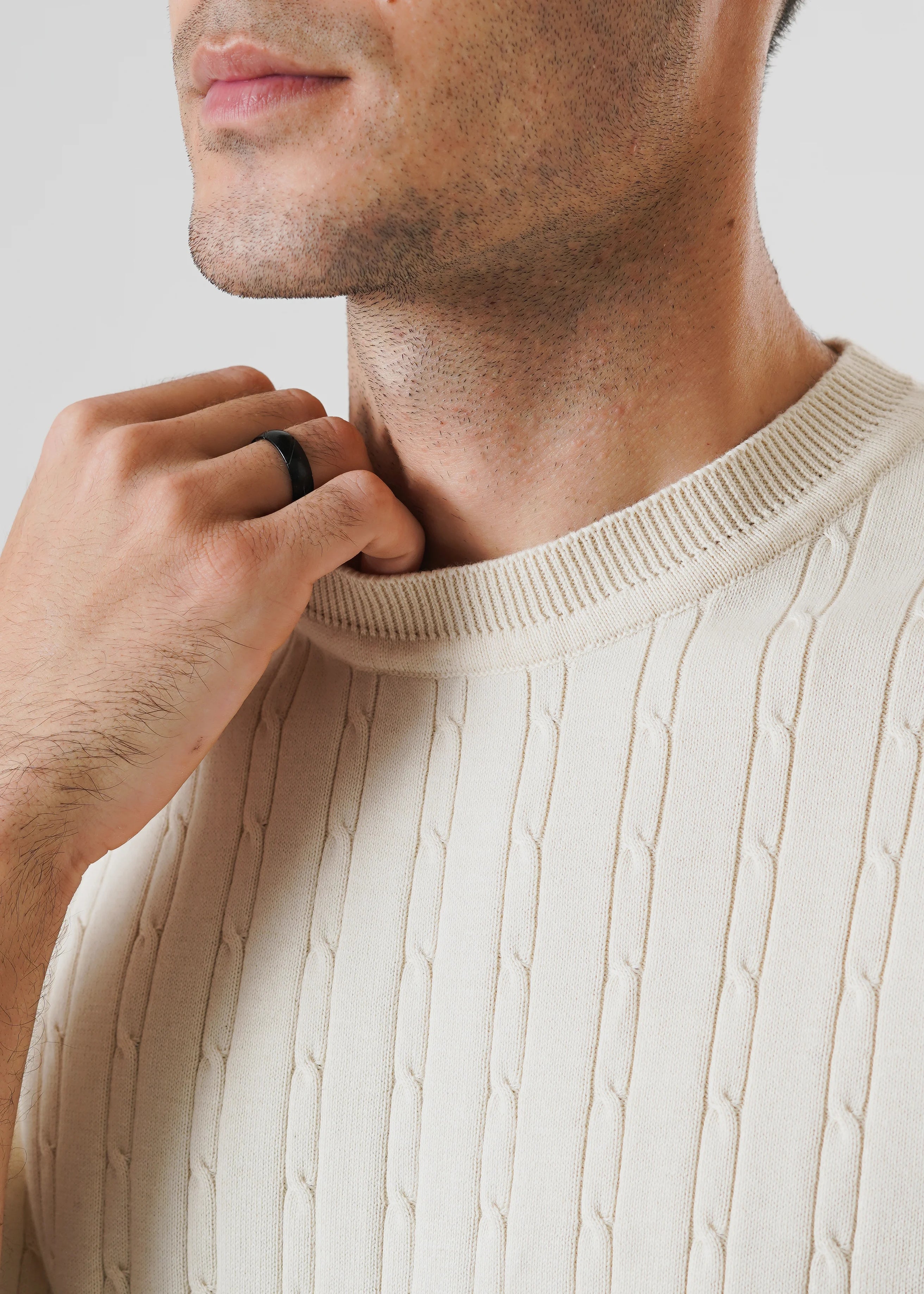 CABLE KNIT T-SHIRT KORA
