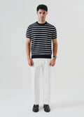 STRIPED KNIT T-SHIRT