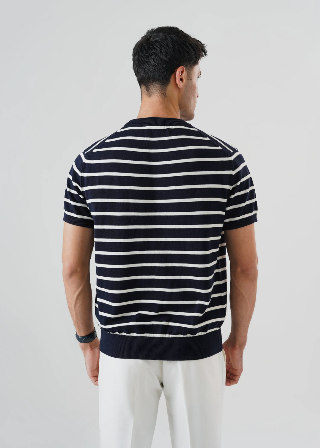 STRIPED KNIT T-SHIRT