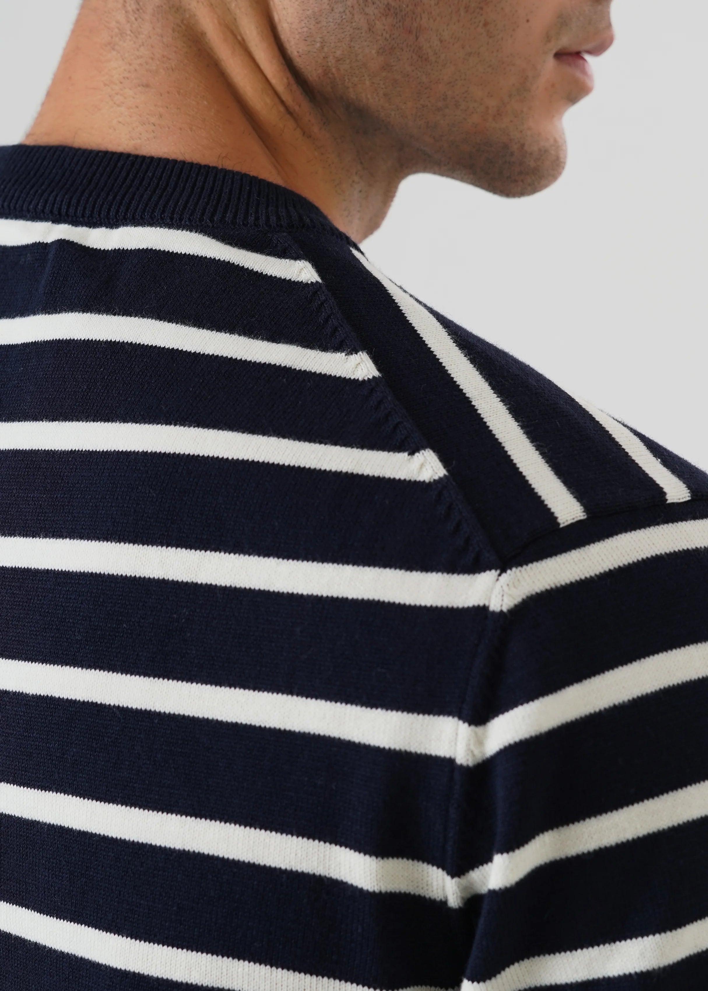 STRIPED KNIT T-SHIRT
