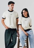 RINGER KNIT T-SHIRT COCOUNUT MILK