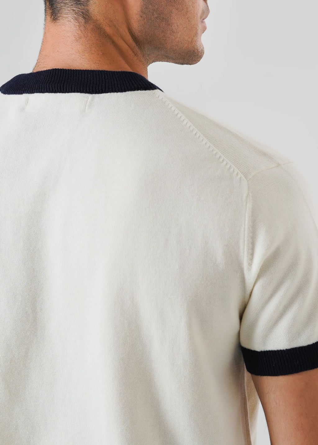 RINGER KNIT T-SHIRT COCOUNUT MILK