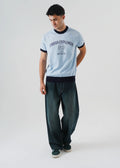 T-SHIRT A COSTE CELESTE