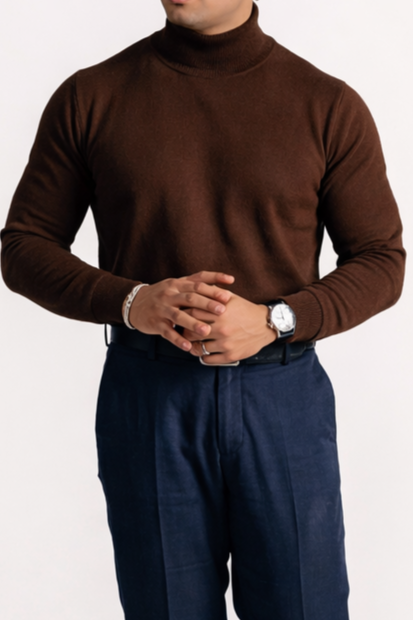 TURTLE NECK KNIT JUMPER